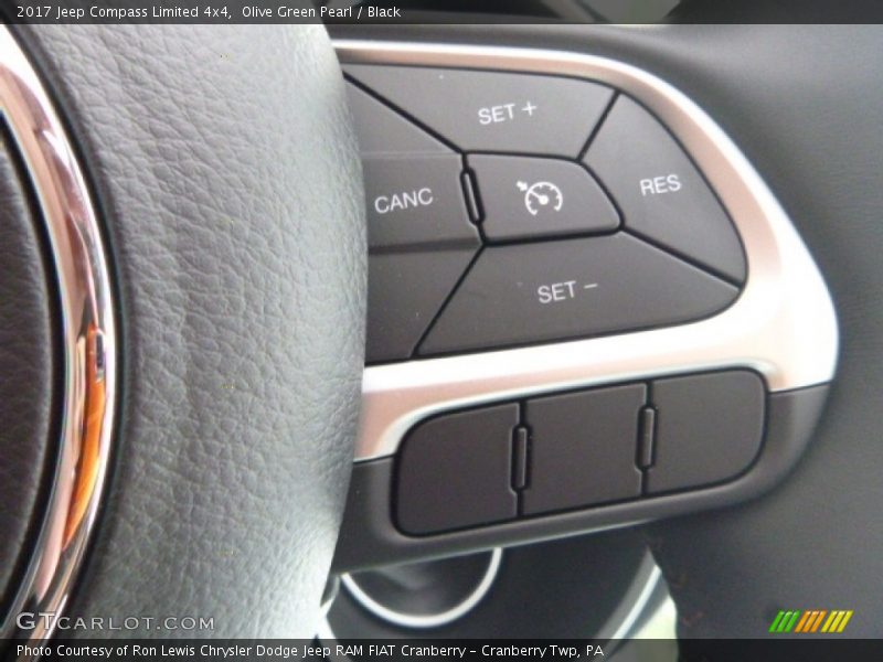 Olive Green Pearl / Black 2017 Jeep Compass Limited 4x4