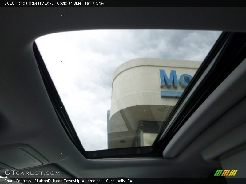 Obsidian Blue Pearl / Gray 2018 Honda Odyssey EX-L