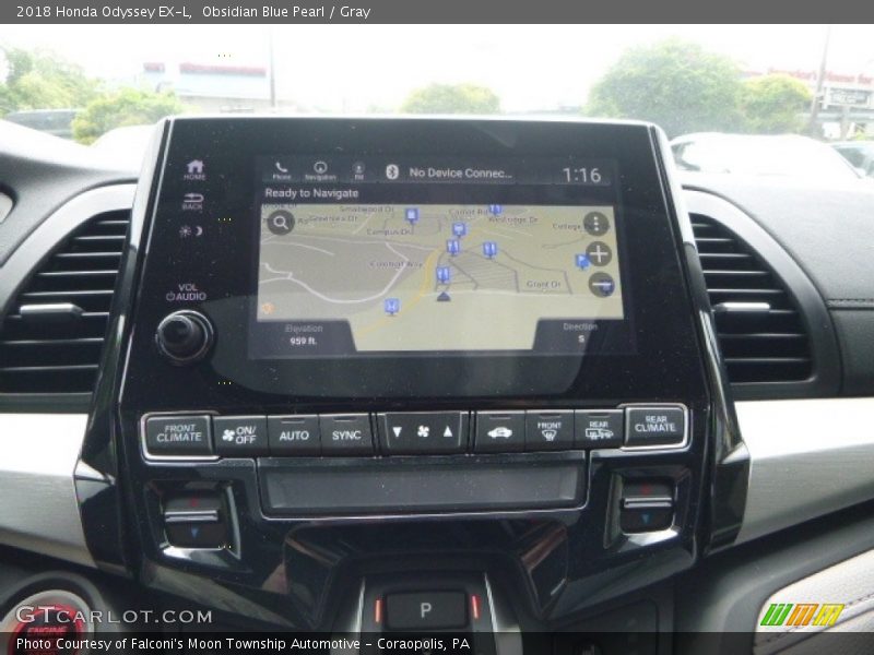 Navigation of 2018 Odyssey EX-L
