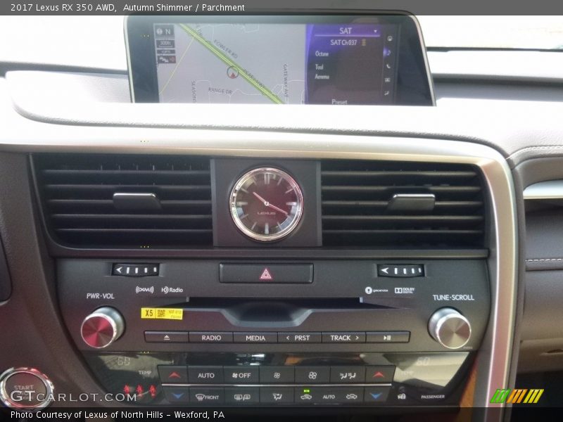 Controls of 2017 RX 350 AWD