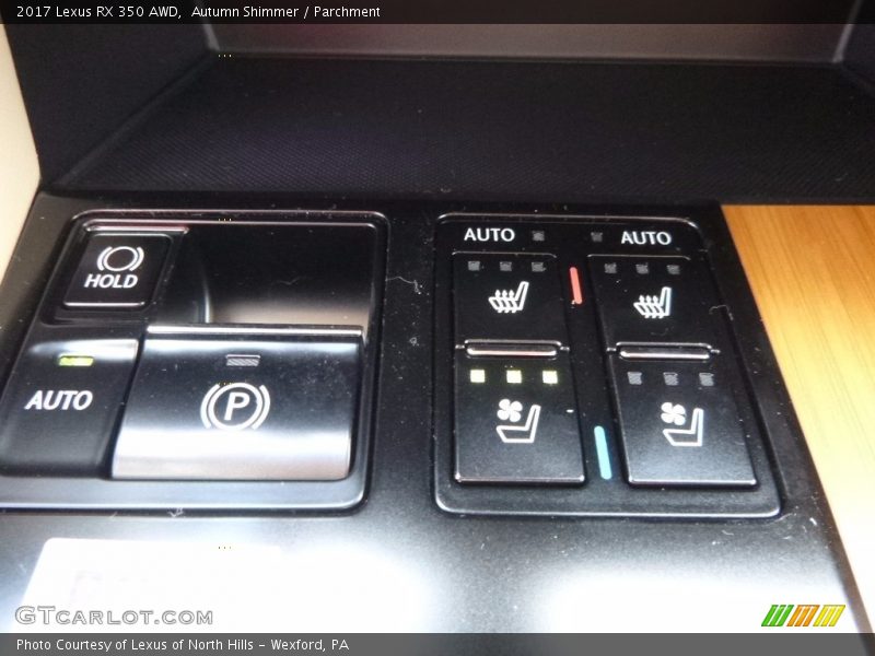 Controls of 2017 RX 350 AWD