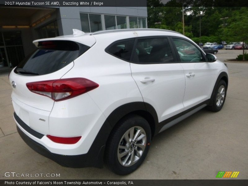 Dazzling White / Beige 2017 Hyundai Tucson SE AWD