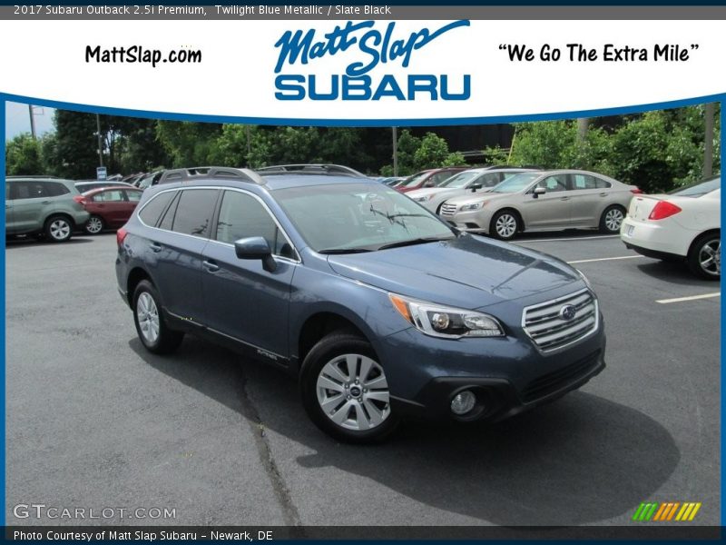 Twilight Blue Metallic / Slate Black 2017 Subaru Outback 2.5i Premium