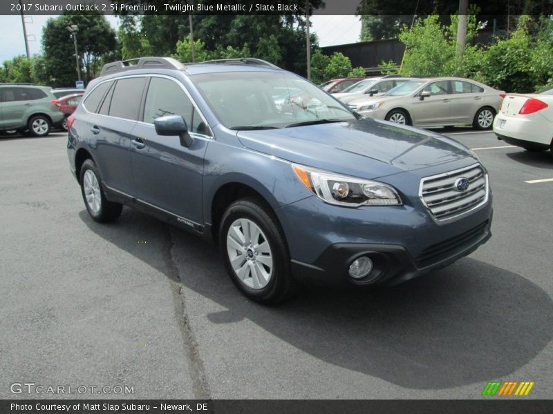 Twilight Blue Metallic / Slate Black 2017 Subaru Outback 2.5i Premium
