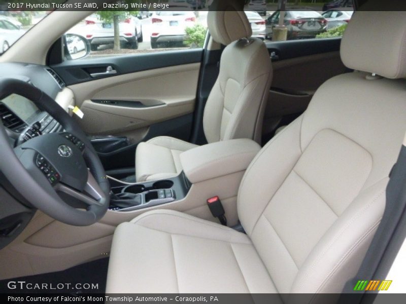 Dazzling White / Beige 2017 Hyundai Tucson SE AWD