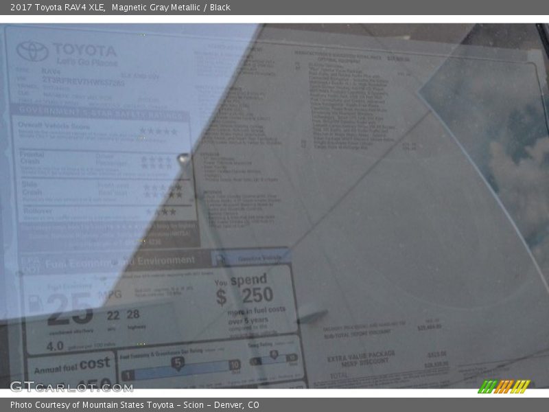 Magnetic Gray Metallic / Black 2017 Toyota RAV4 XLE