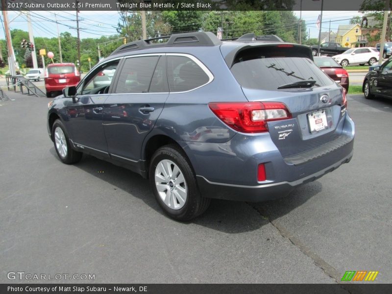 Twilight Blue Metallic / Slate Black 2017 Subaru Outback 2.5i Premium