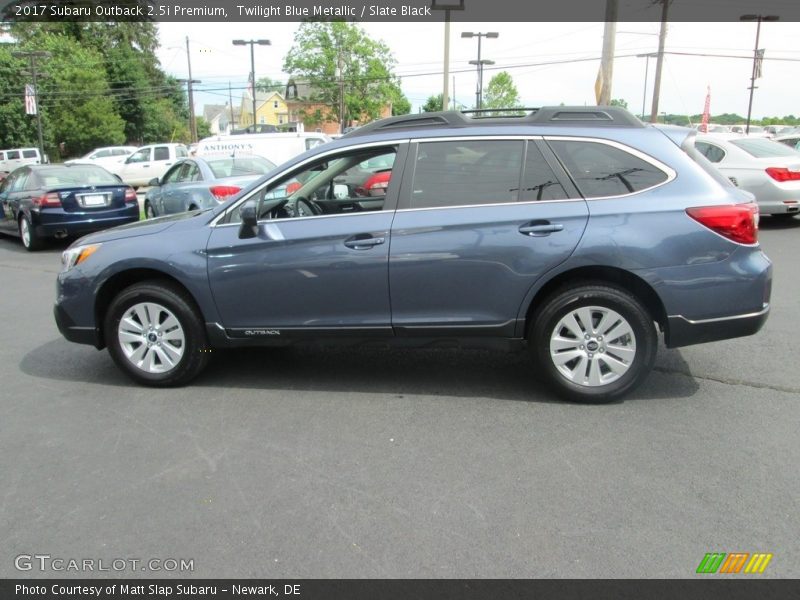 Twilight Blue Metallic / Slate Black 2017 Subaru Outback 2.5i Premium