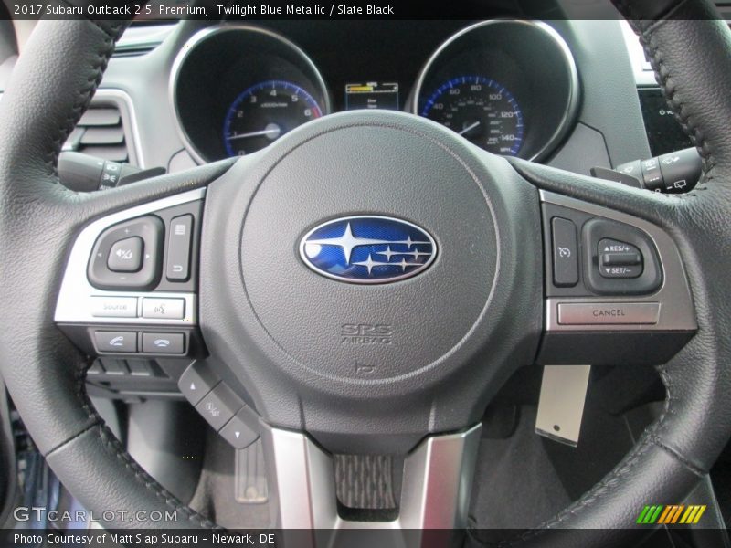 Twilight Blue Metallic / Slate Black 2017 Subaru Outback 2.5i Premium