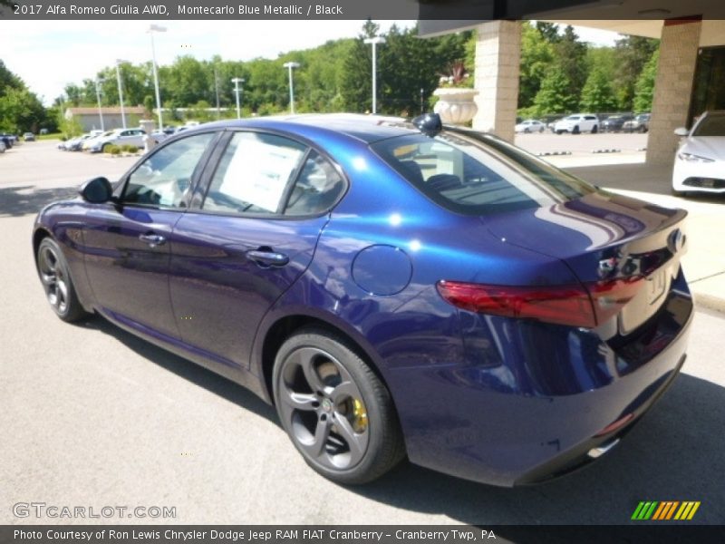 Montecarlo Blue Metallic / Black 2017 Alfa Romeo Giulia AWD
