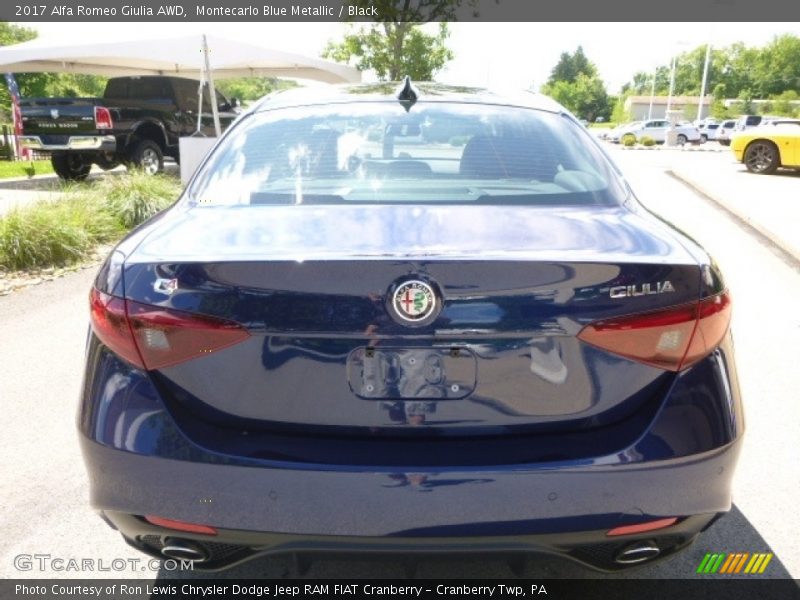 Montecarlo Blue Metallic / Black 2017 Alfa Romeo Giulia AWD