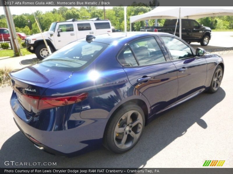 Montecarlo Blue Metallic / Black 2017 Alfa Romeo Giulia AWD