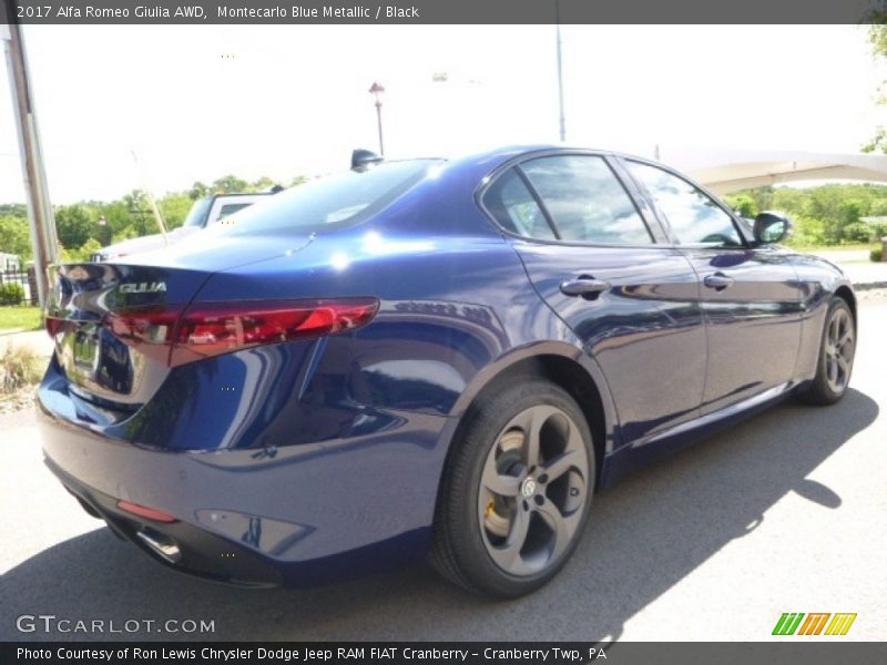 Montecarlo Blue Metallic / Black 2017 Alfa Romeo Giulia AWD