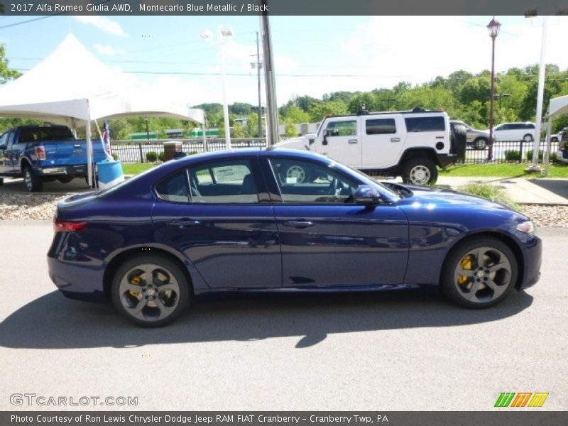 Montecarlo Blue Metallic / Black 2017 Alfa Romeo Giulia AWD