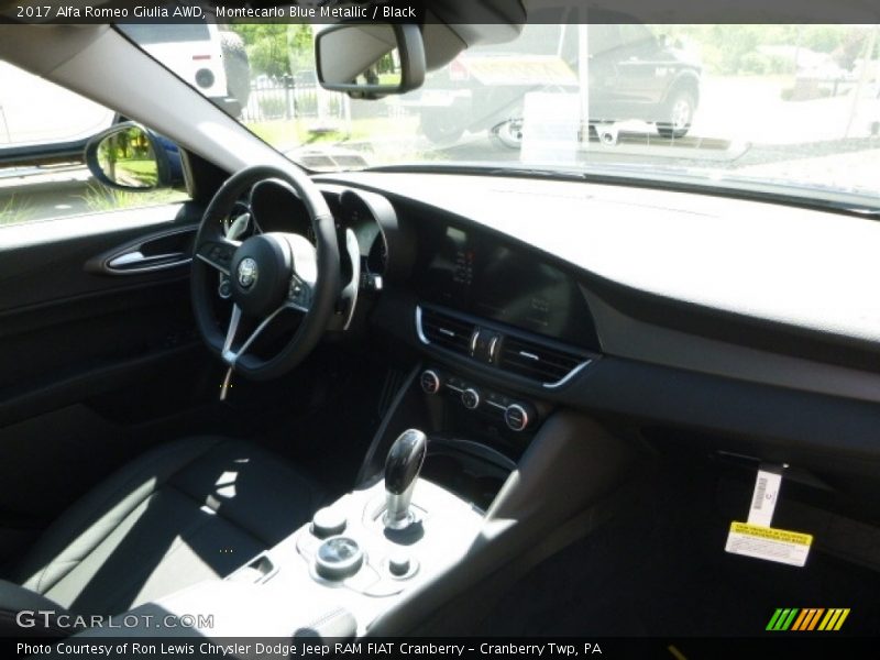 Montecarlo Blue Metallic / Black 2017 Alfa Romeo Giulia AWD