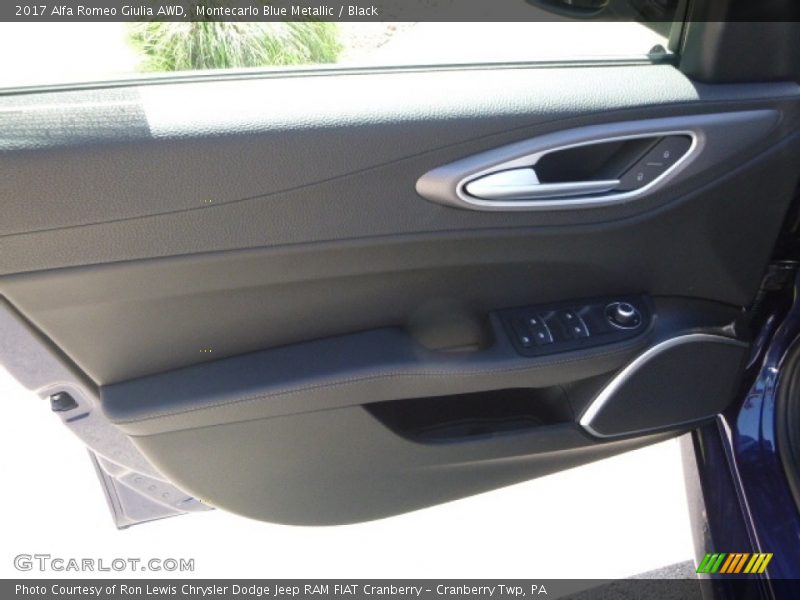 Montecarlo Blue Metallic / Black 2017 Alfa Romeo Giulia AWD