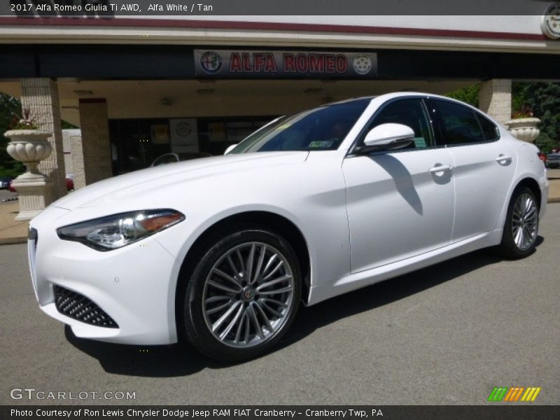 Alfa White / Tan 2017 Alfa Romeo Giulia Ti AWD