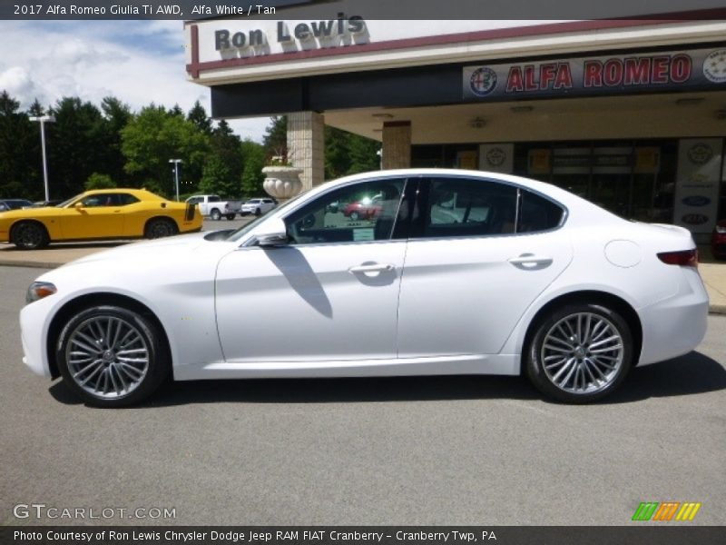 Alfa White / Tan 2017 Alfa Romeo Giulia Ti AWD