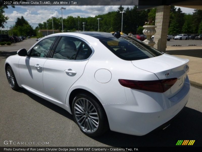 Alfa White / Tan 2017 Alfa Romeo Giulia Ti AWD