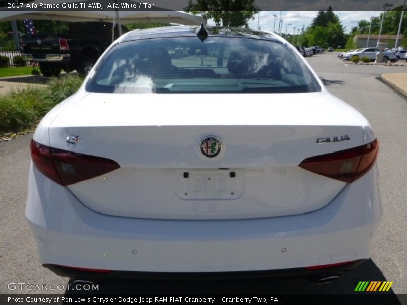 Alfa White / Tan 2017 Alfa Romeo Giulia Ti AWD