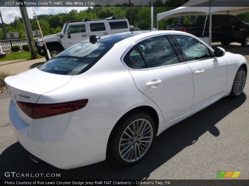 Alfa White / Tan 2017 Alfa Romeo Giulia Ti AWD