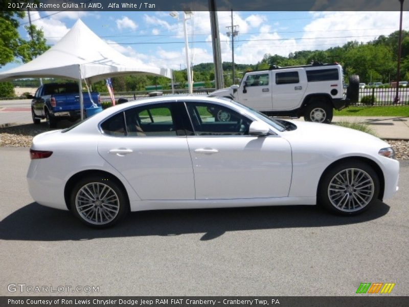 Alfa White / Tan 2017 Alfa Romeo Giulia Ti AWD