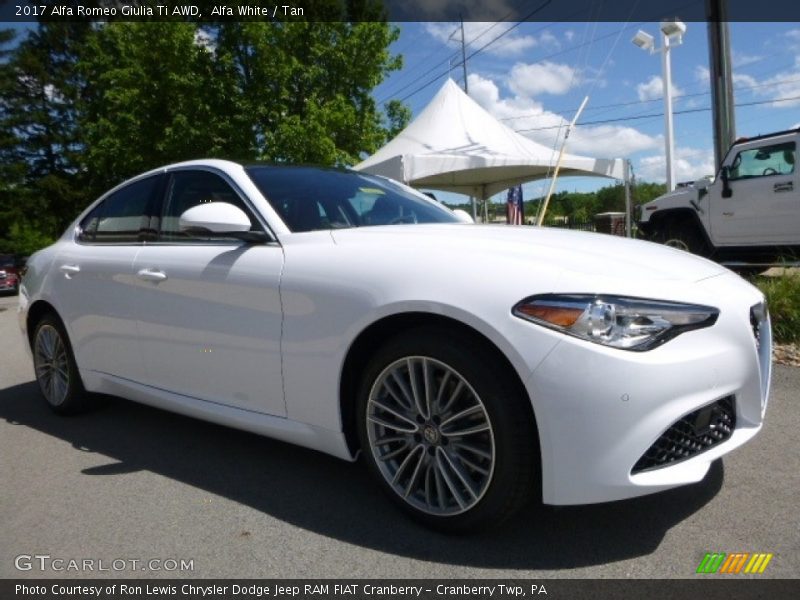 Alfa White / Tan 2017 Alfa Romeo Giulia Ti AWD