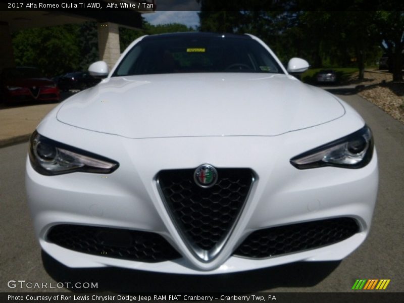 Alfa White / Tan 2017 Alfa Romeo Giulia Ti AWD