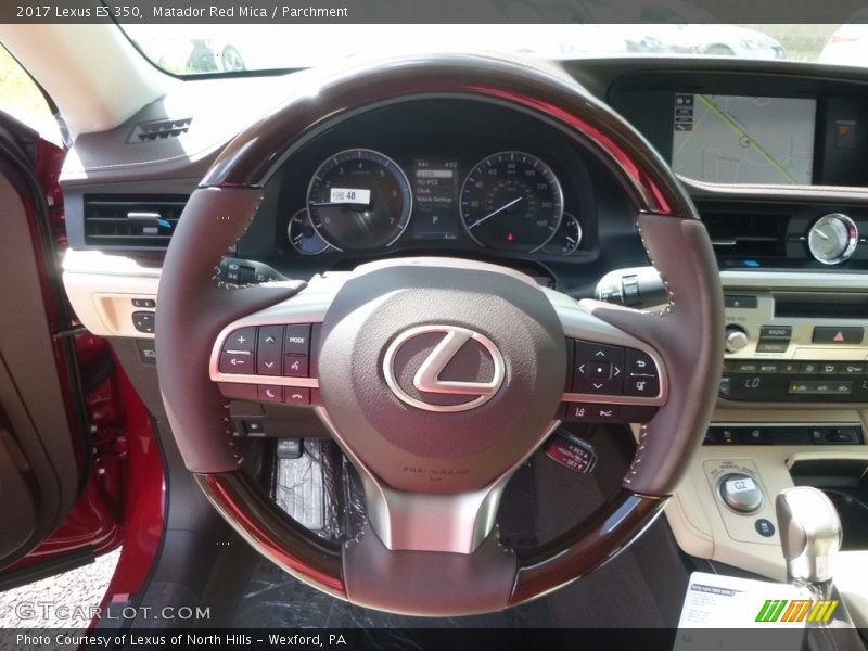 Matador Red Mica / Parchment 2017 Lexus ES 350