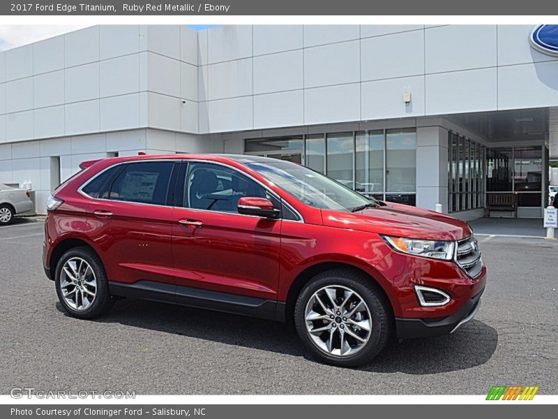 Ruby Red Metallic / Ebony 2017 Ford Edge Titanium