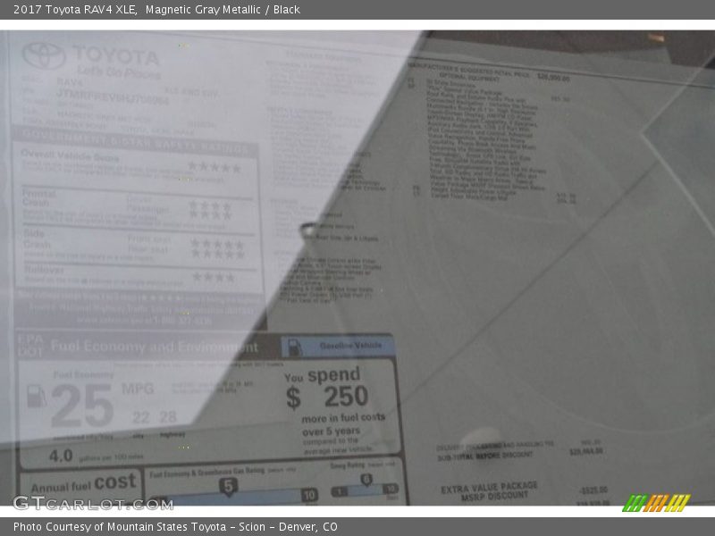 Magnetic Gray Metallic / Black 2017 Toyota RAV4 XLE