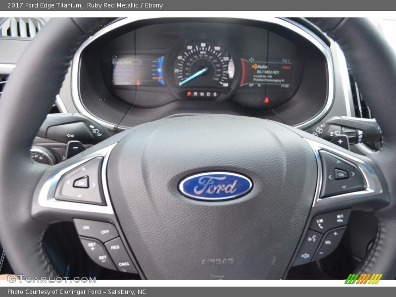 Ruby Red Metallic / Ebony 2017 Ford Edge Titanium