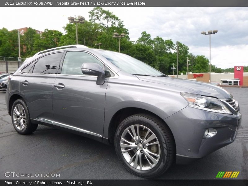Nebula Gray Pearl / Black/Ebony Birds Eye Maple 2013 Lexus RX 450h AWD