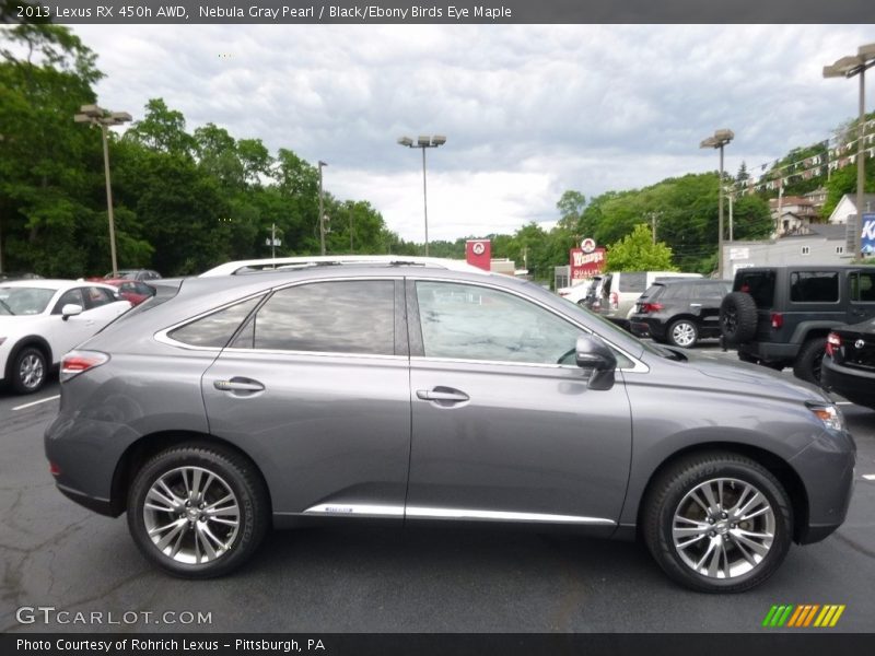 Nebula Gray Pearl / Black/Ebony Birds Eye Maple 2013 Lexus RX 450h AWD
