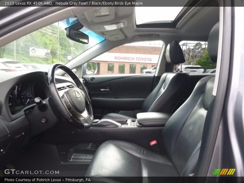 Nebula Gray Pearl / Black/Ebony Birds Eye Maple 2013 Lexus RX 450h AWD