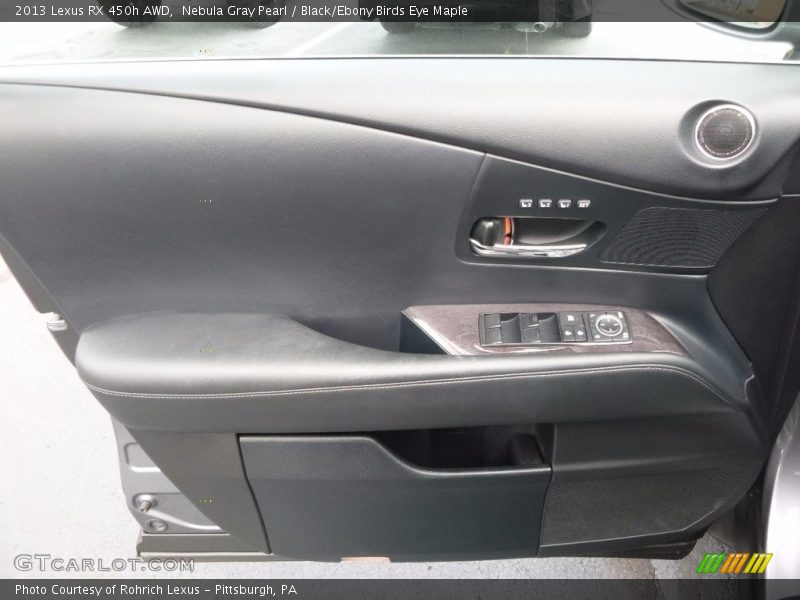 Nebula Gray Pearl / Black/Ebony Birds Eye Maple 2013 Lexus RX 450h AWD