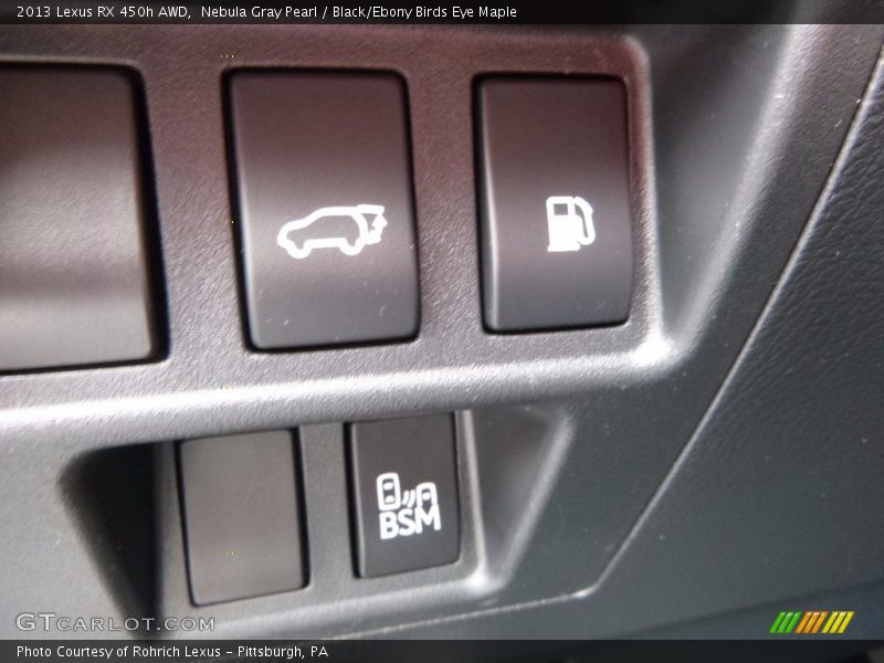 Nebula Gray Pearl / Black/Ebony Birds Eye Maple 2013 Lexus RX 450h AWD