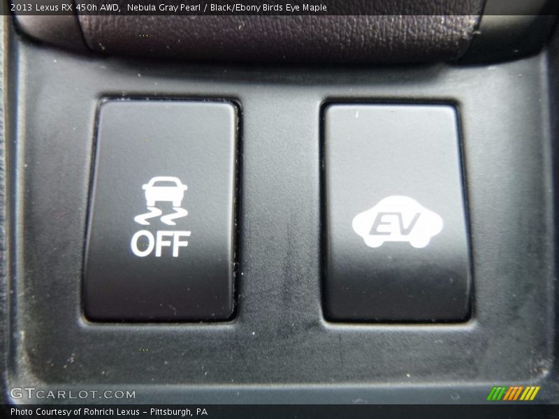 Nebula Gray Pearl / Black/Ebony Birds Eye Maple 2013 Lexus RX 450h AWD