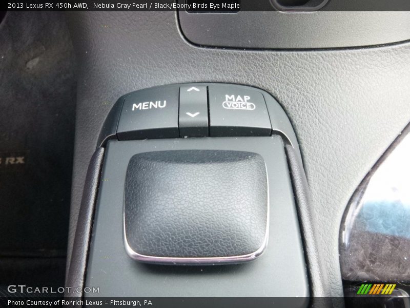 Nebula Gray Pearl / Black/Ebony Birds Eye Maple 2013 Lexus RX 450h AWD