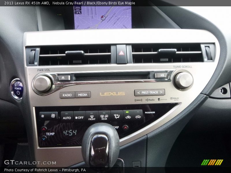 Nebula Gray Pearl / Black/Ebony Birds Eye Maple 2013 Lexus RX 450h AWD