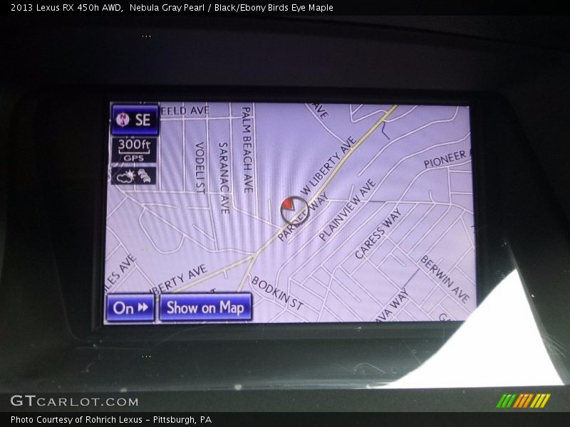 Nebula Gray Pearl / Black/Ebony Birds Eye Maple 2013 Lexus RX 450h AWD