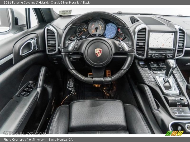 Classic Silver Metallic / Black 2011 Porsche Cayenne S Hybrid