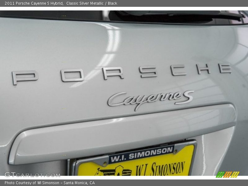 Classic Silver Metallic / Black 2011 Porsche Cayenne S Hybrid