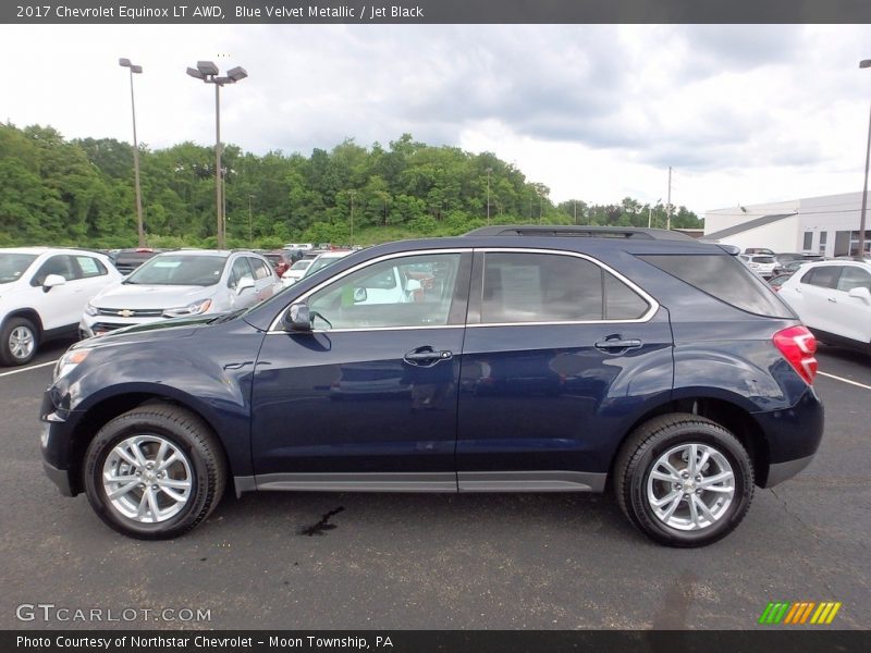 Blue Velvet Metallic / Jet Black 2017 Chevrolet Equinox LT AWD