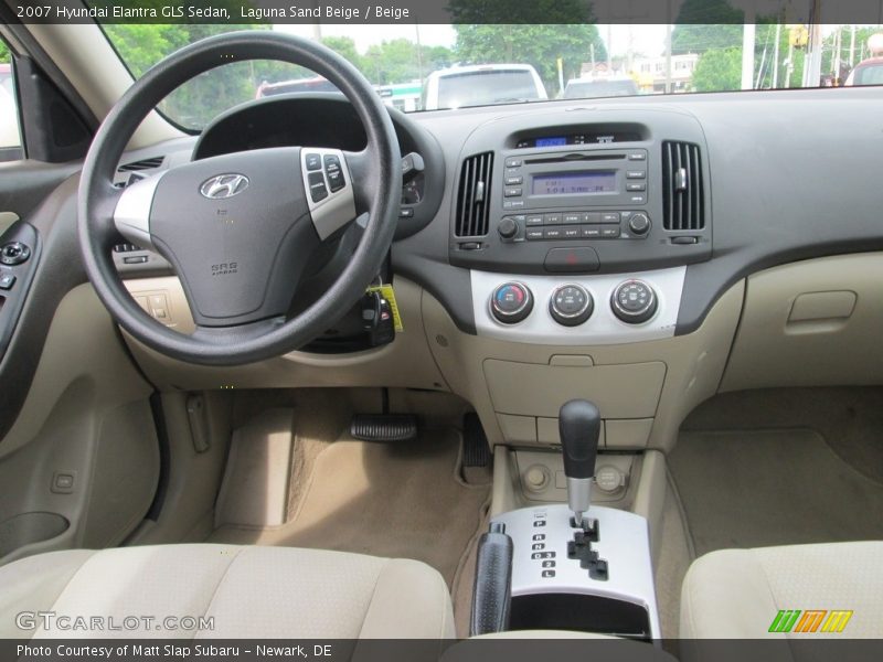 Laguna Sand Beige / Beige 2007 Hyundai Elantra GLS Sedan