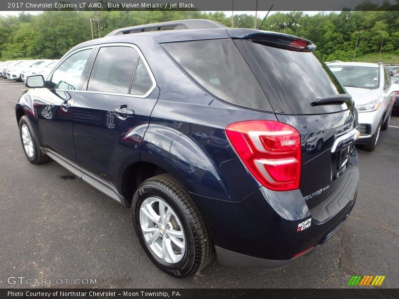 Blue Velvet Metallic / Jet Black 2017 Chevrolet Equinox LT AWD