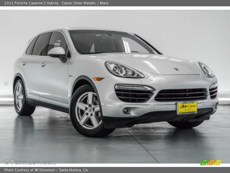 Classic Silver Metallic / Black 2011 Porsche Cayenne S Hybrid