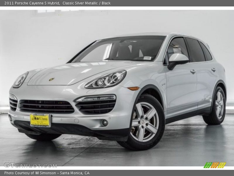 Classic Silver Metallic / Black 2011 Porsche Cayenne S Hybrid