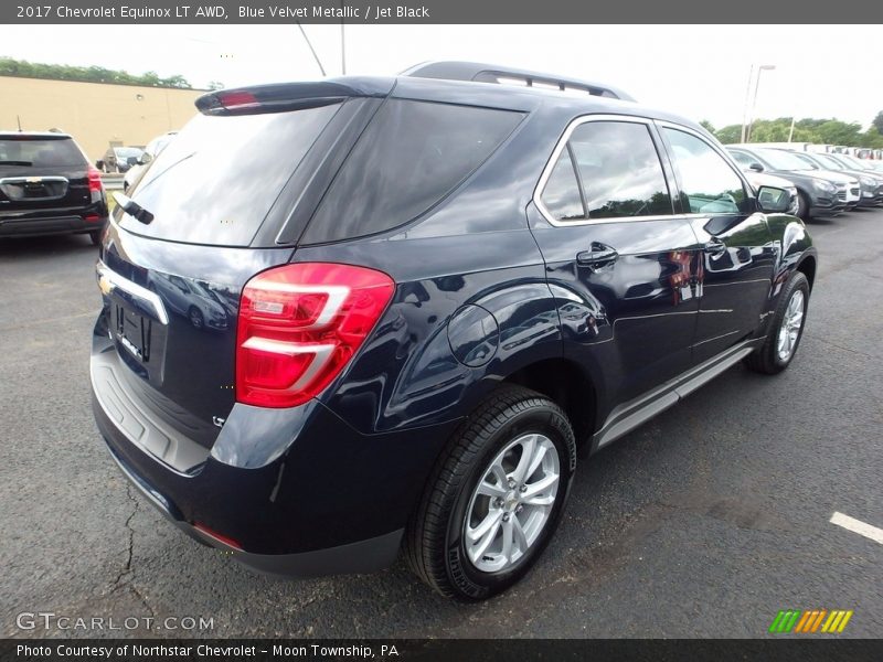 Blue Velvet Metallic / Jet Black 2017 Chevrolet Equinox LT AWD