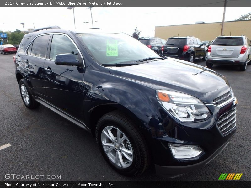 Blue Velvet Metallic / Jet Black 2017 Chevrolet Equinox LT AWD